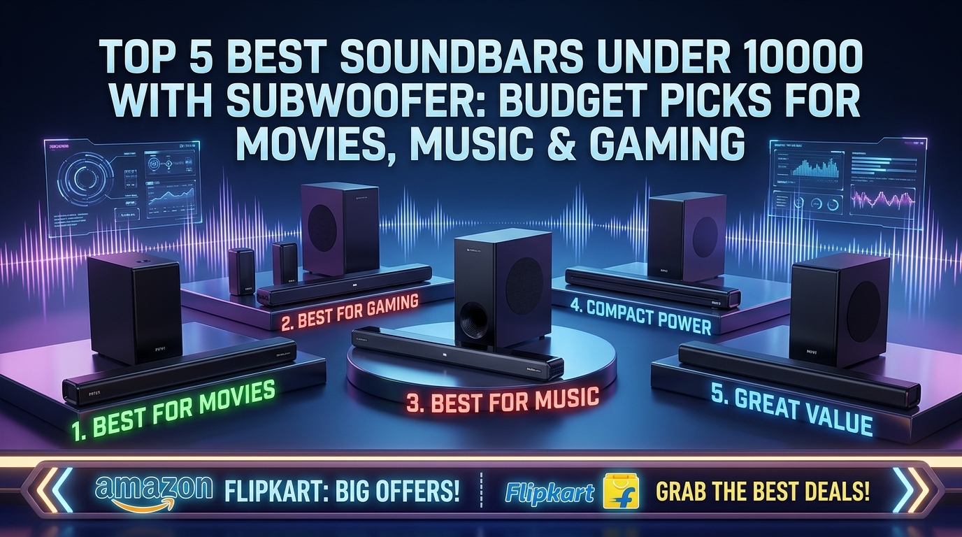 Top 5 Best Soundbar Under 10000 with subwoofer